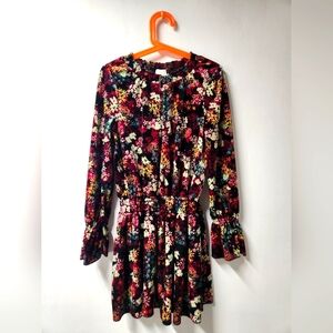 Floral Dress Velvet-like texture - Kids 8 - Ella Moss